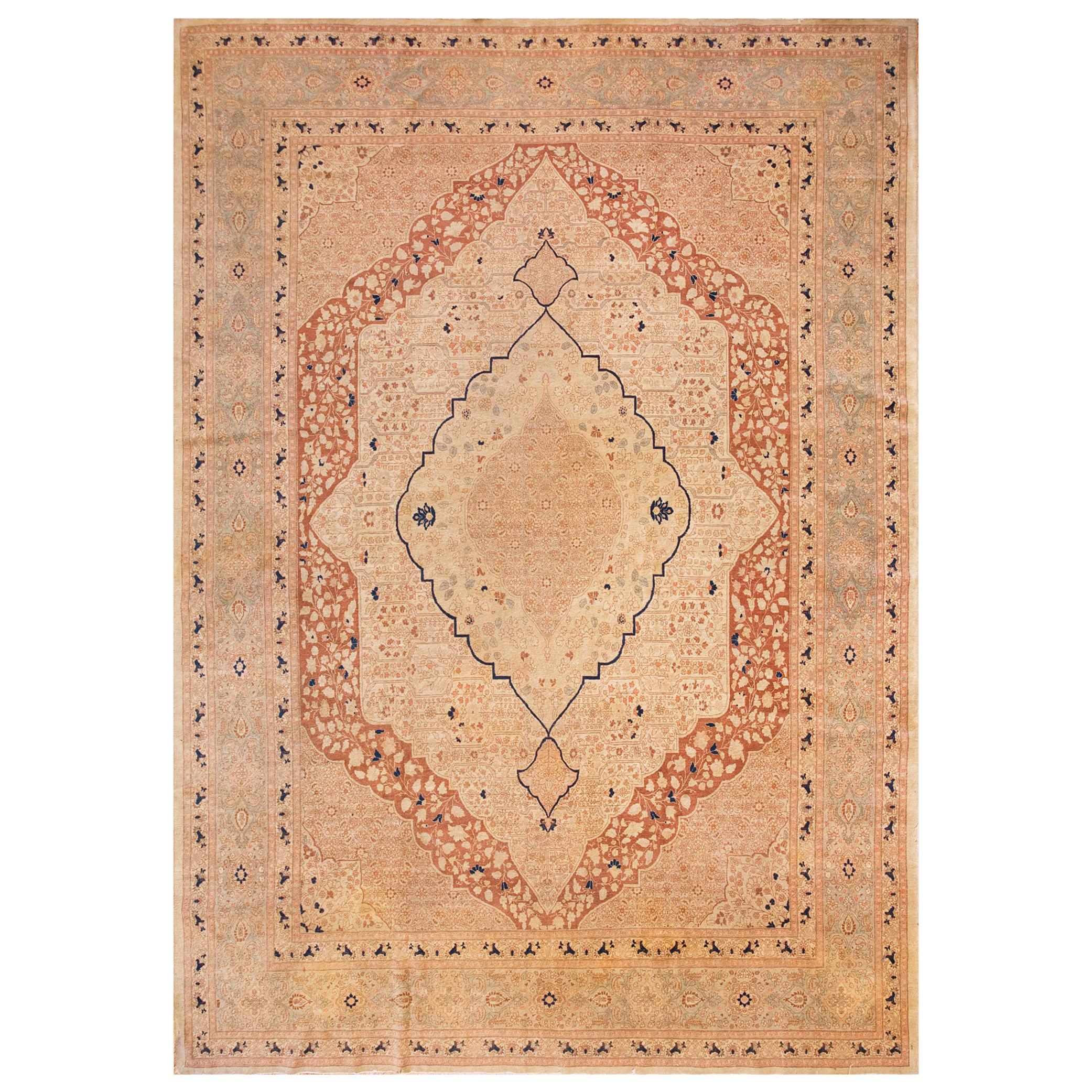 Antique Persian Tabriz Rug For Sale at 1stDibs