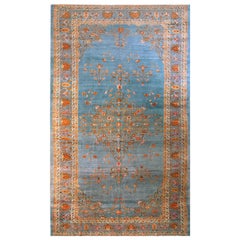 Tapis persan ancien de Tabriz d'environ 10' 2"" x 17' 9"