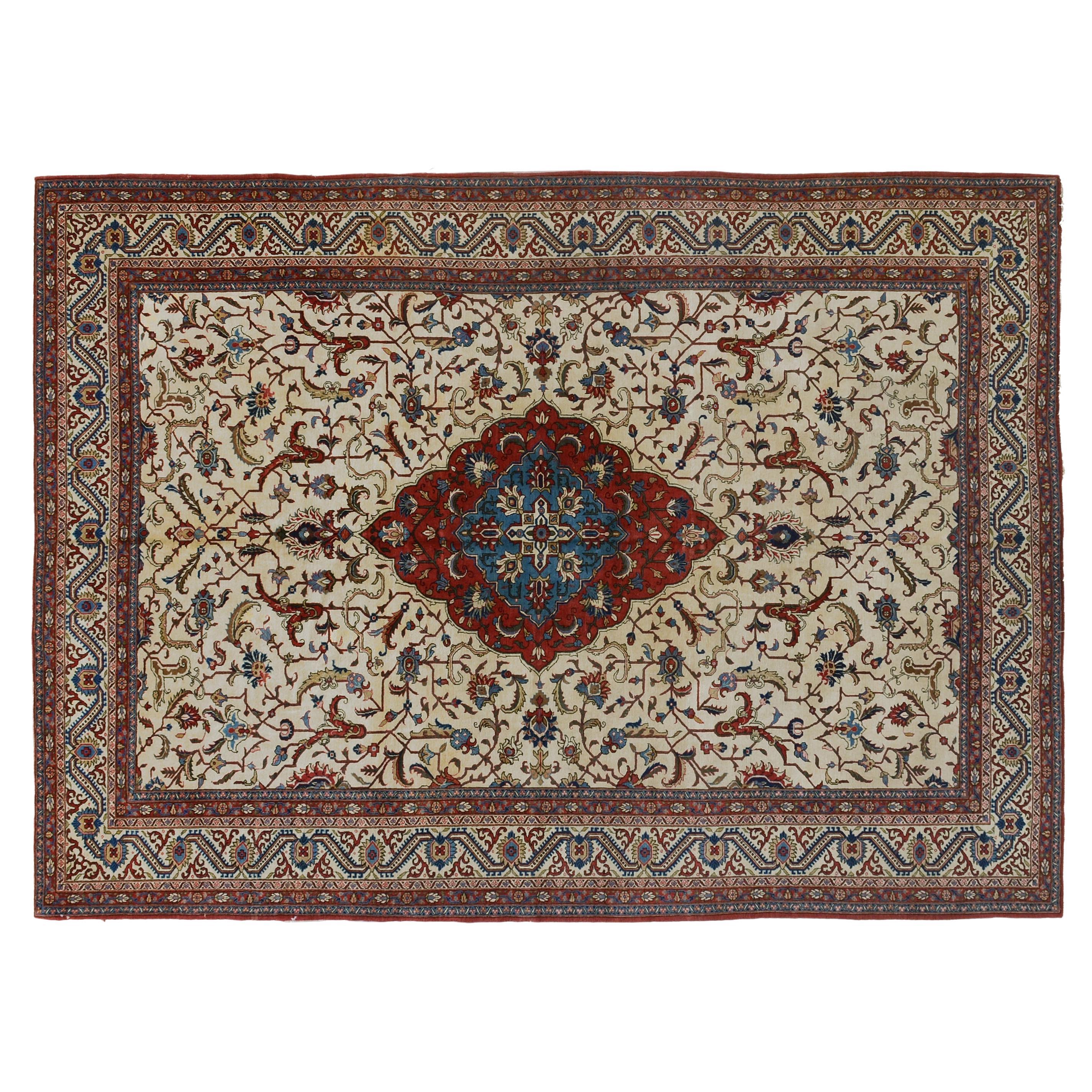 Antique Persian Tabriz Rug 