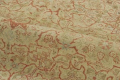 Antique Persian Tabriz Rug Gold & Beige Oriental Floral Patterns - Rug & Kilim
