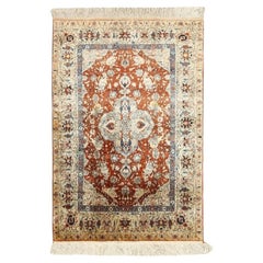 Tappeto Tabriz persiano antico in pura seta - Dimensioni: 6'5x4'7