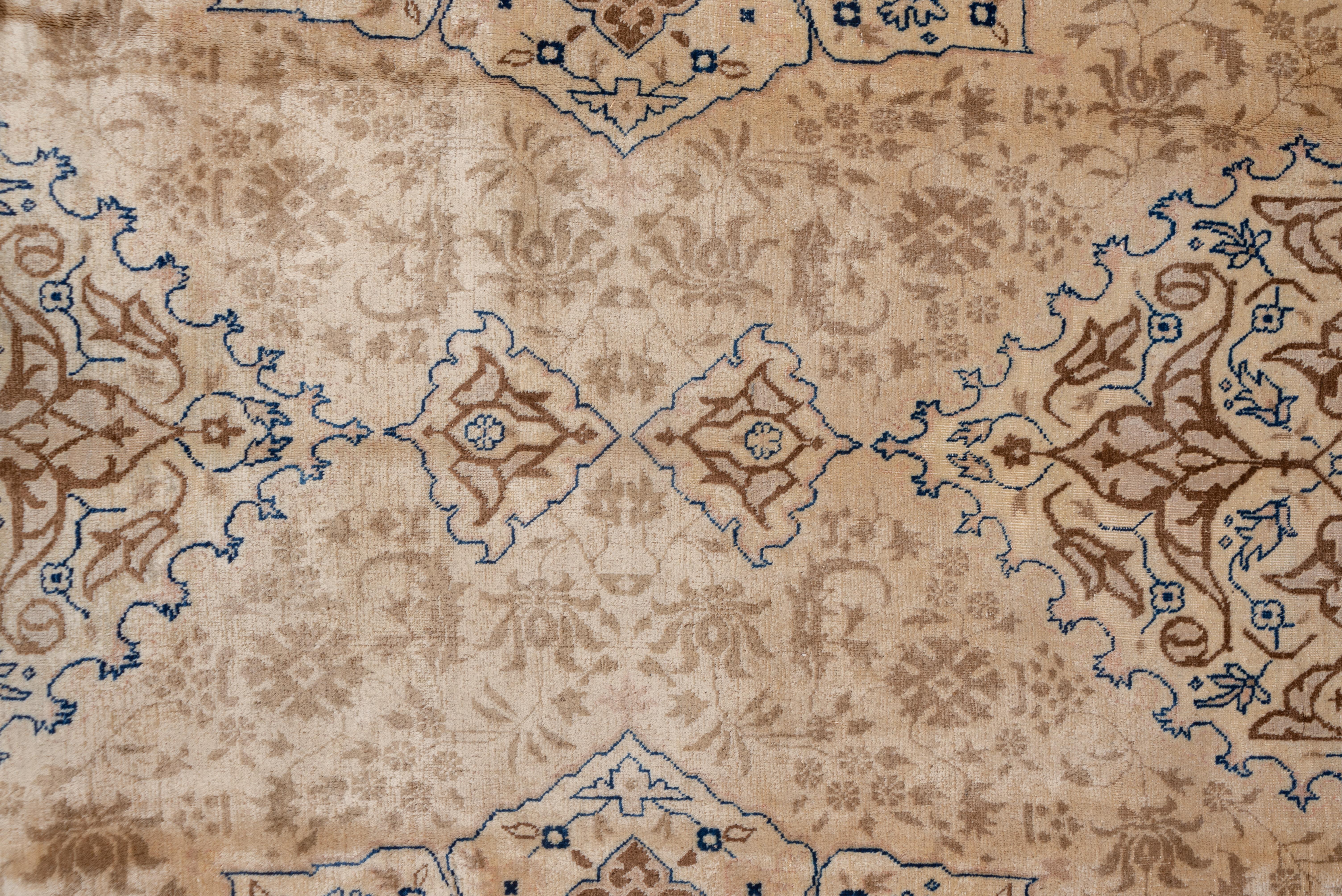 Antique Persian Tabriz Rug, Neutral Palette, circa 1930s In Good Condition For Sale In New York, NY