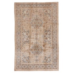Antiker persischer Täbris-Teppich, neutrale Palette, ca. 1930er Jahre