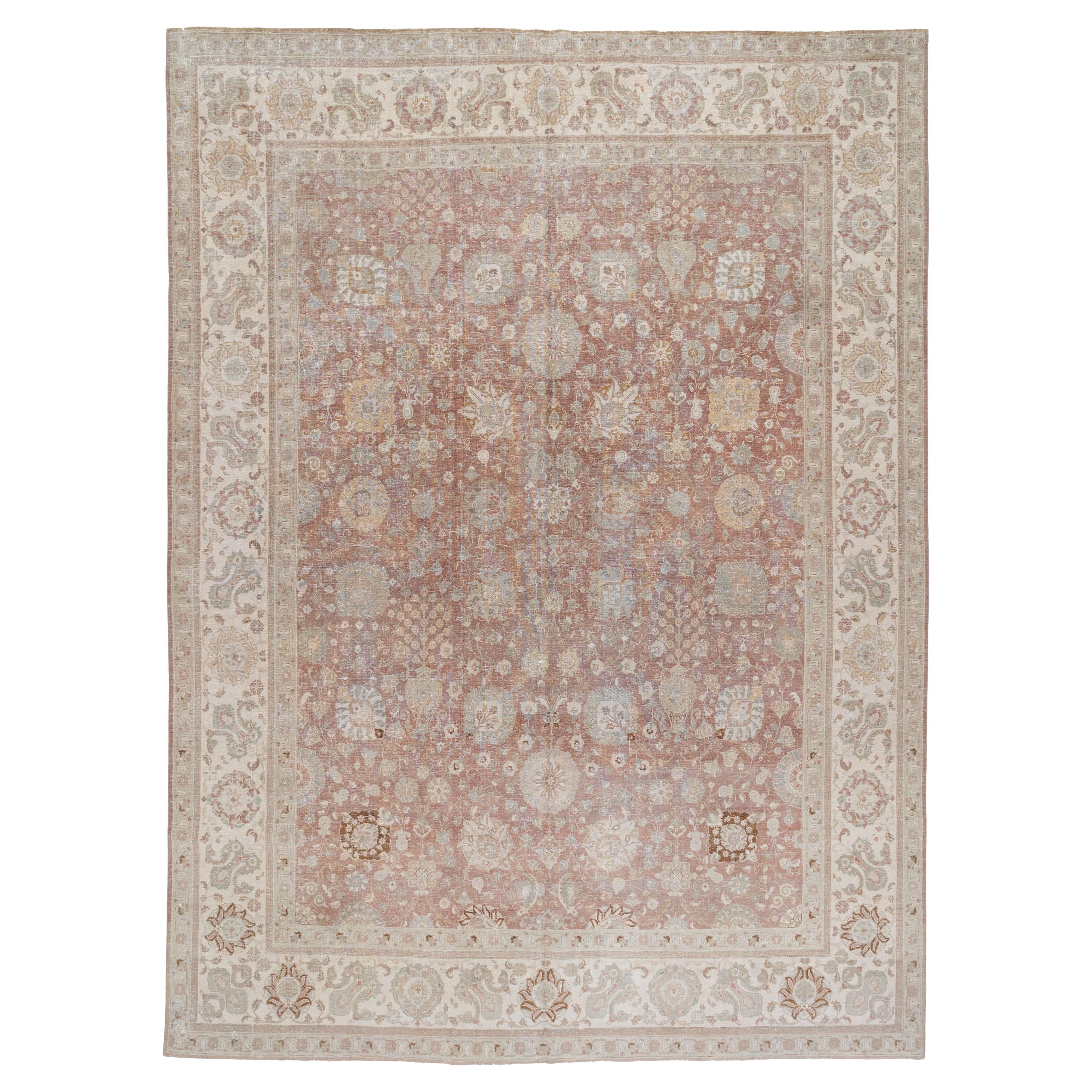 Tapis persan ancien de Tabriz P2588 en vente