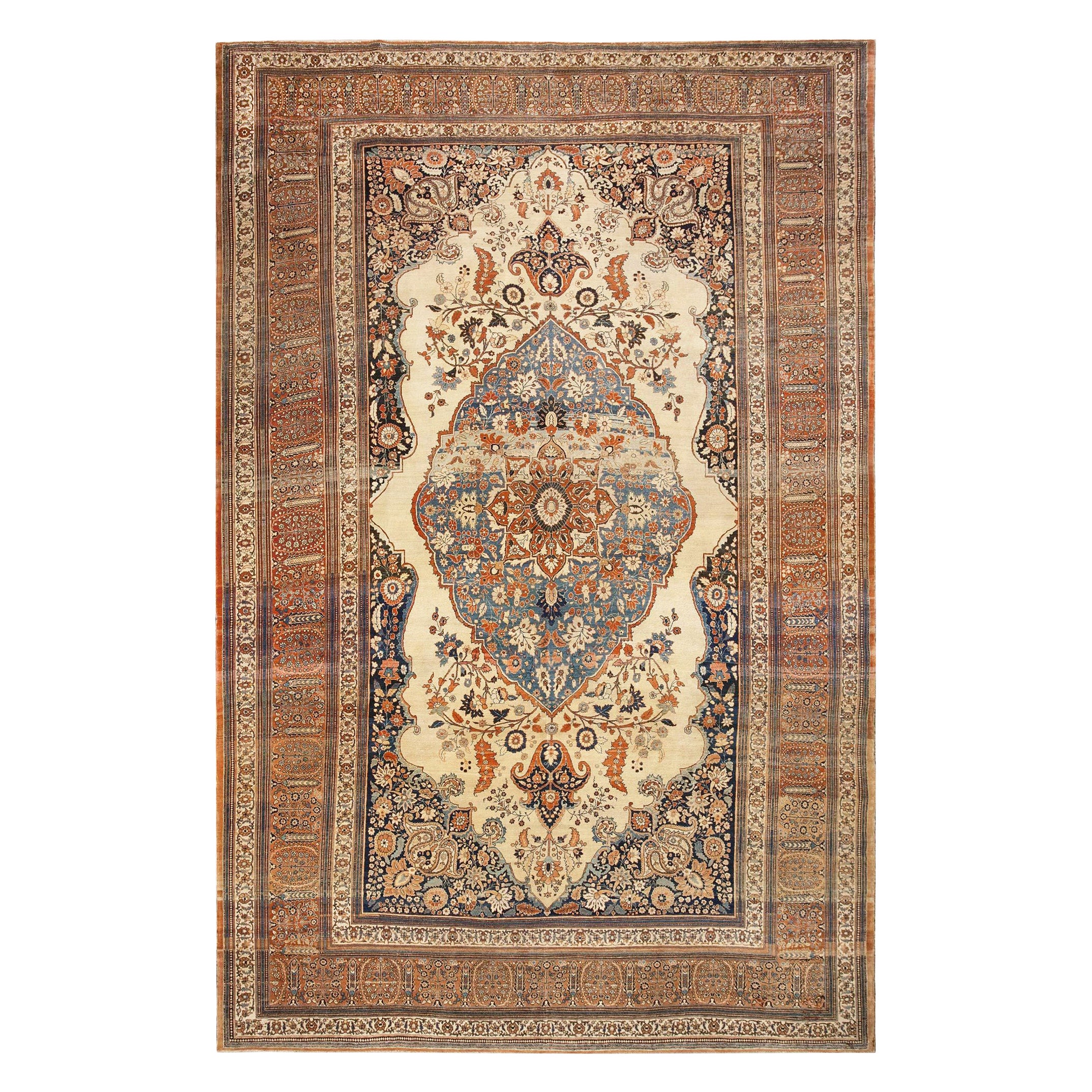 Tappeto antico persiano Tabriz. Dimensioni: 10 ft x 15 ft 3 in