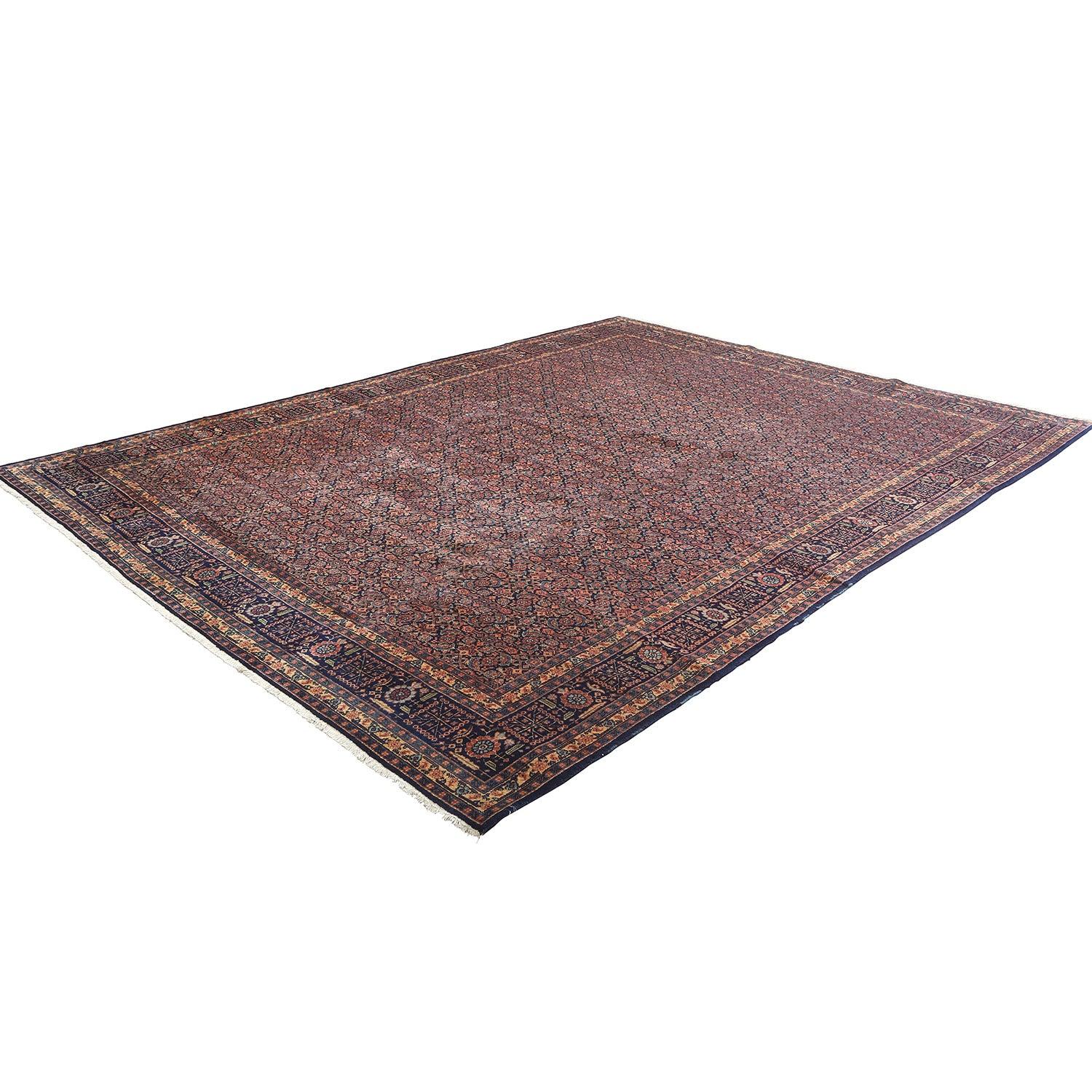 Perse Tapis persan ancien de Tabriz - Taille : 11'11 X 9'3 en vente
