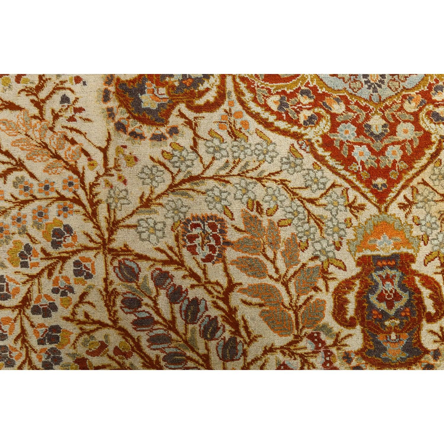 Noué à la main Tapis persan ancien de Tabriz - Taille : 11'11 X 9'5 en vente