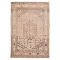 Antique Persian Tabriz Rug - Size: 11'3 X 7'9