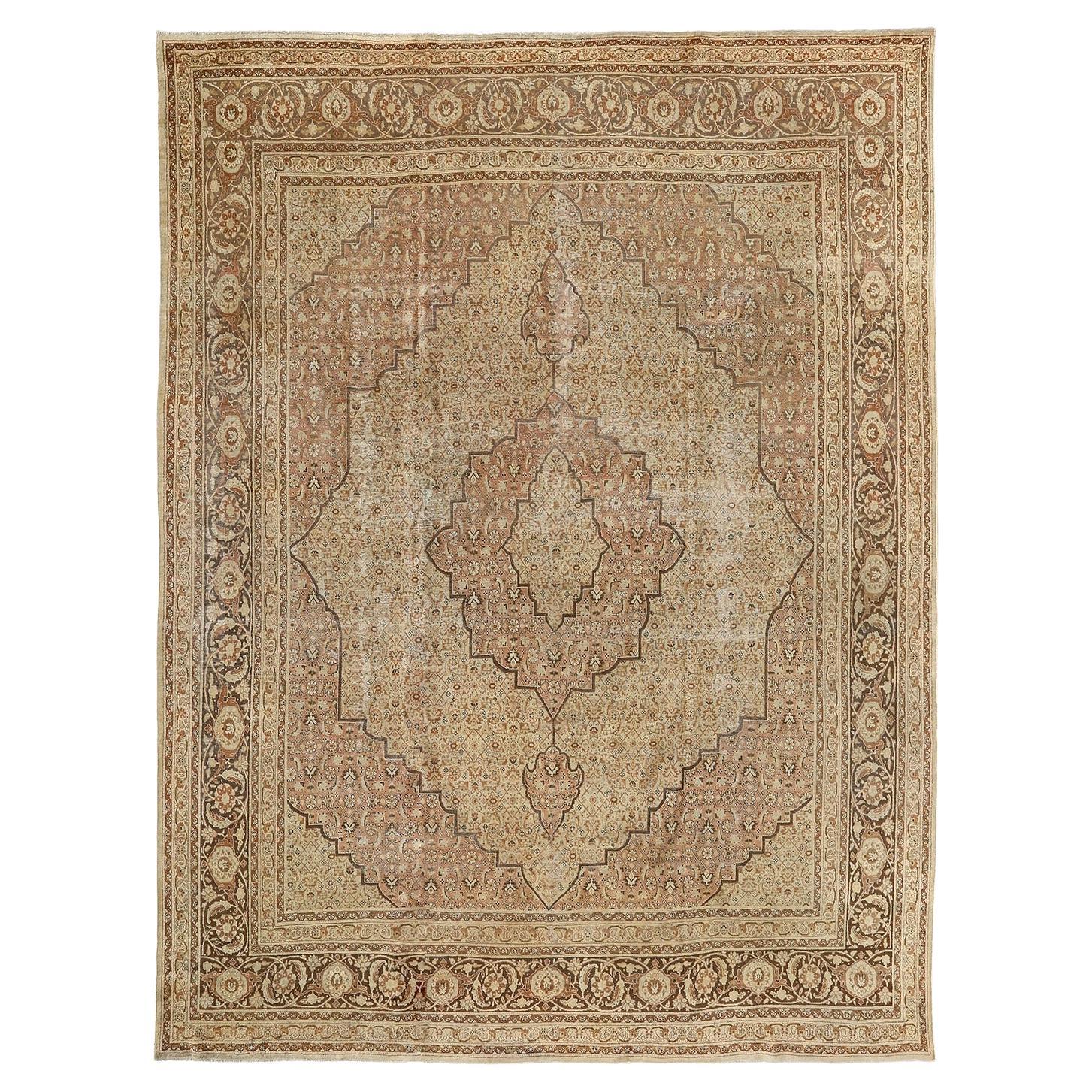 Alfombra Persa Antigua Tabriz - Tamaño: 15'1 X 11'3