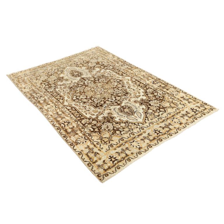 Perse Tapis persan ancien de Tabriz - Taille : 6'0x4'1 en vente