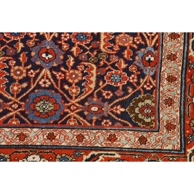 Noué à la main Tapis persan ancien de Tabriz - Taille : 6'4x4'6 en vente