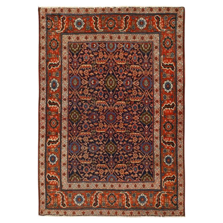 Tapis persan ancien de Tabriz - Taille : 6'4x4'6