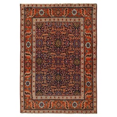 Tapis persan ancien de Tabriz - Taille : 6'4x4'6