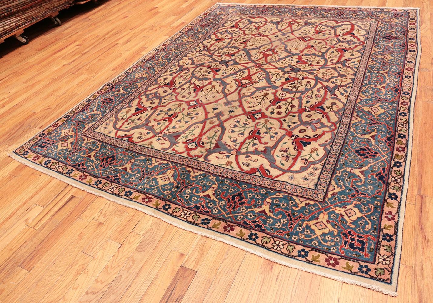 20th Century Nazmiyal Collection Antique Persian Tabriz Rug. Size: 7 ft 10 in x 10 ft 2 in 