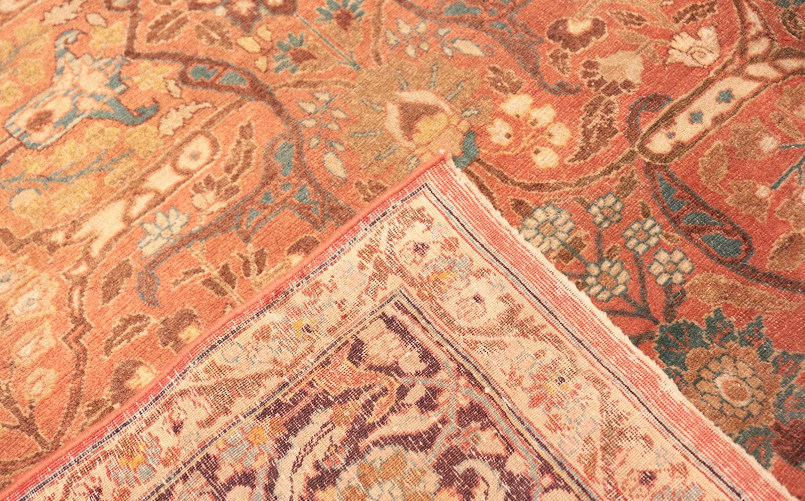 Wool Antique Persian Tabriz Rug. 7 ft 6 in x 11 ft 3 in For Sale