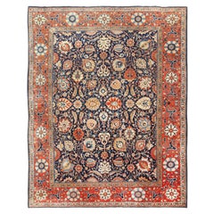 Antique Persian Tabriz Rug. Size: 9 ft 6 in x 12 ft