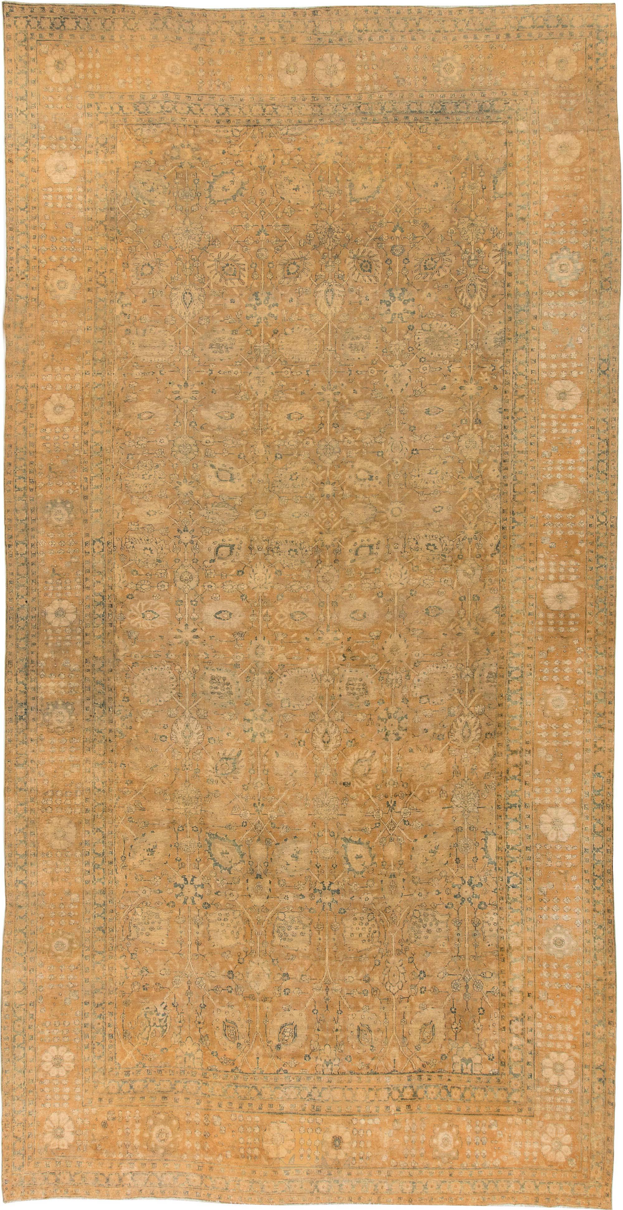 Antique Persian Tabriz Rug (Size Adjusted) For Sale