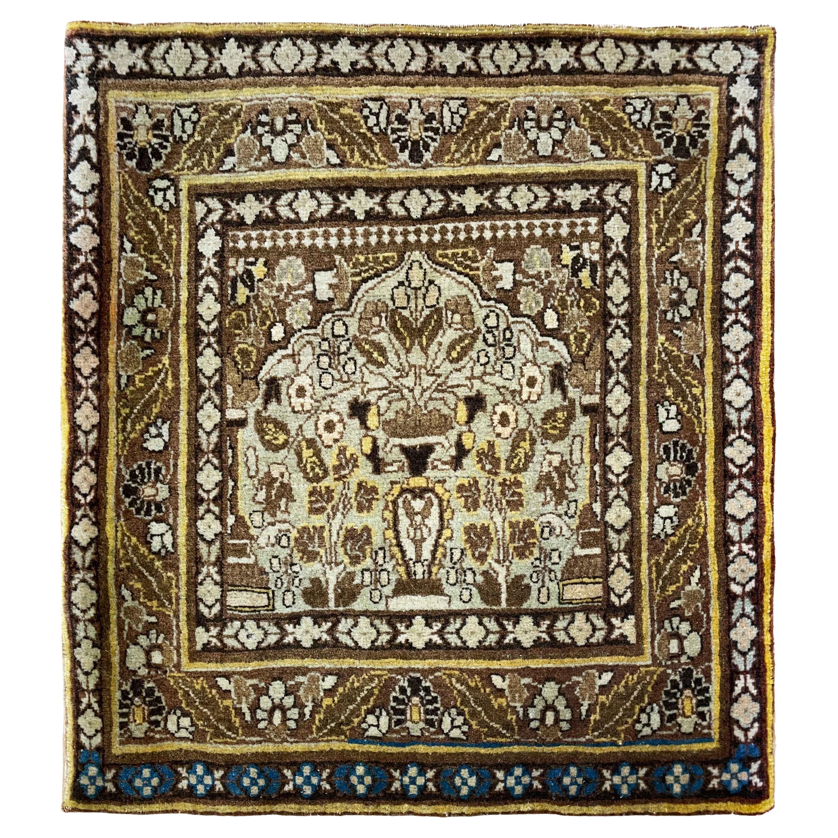 Antique Persian Tabriz  Rug, tree of life