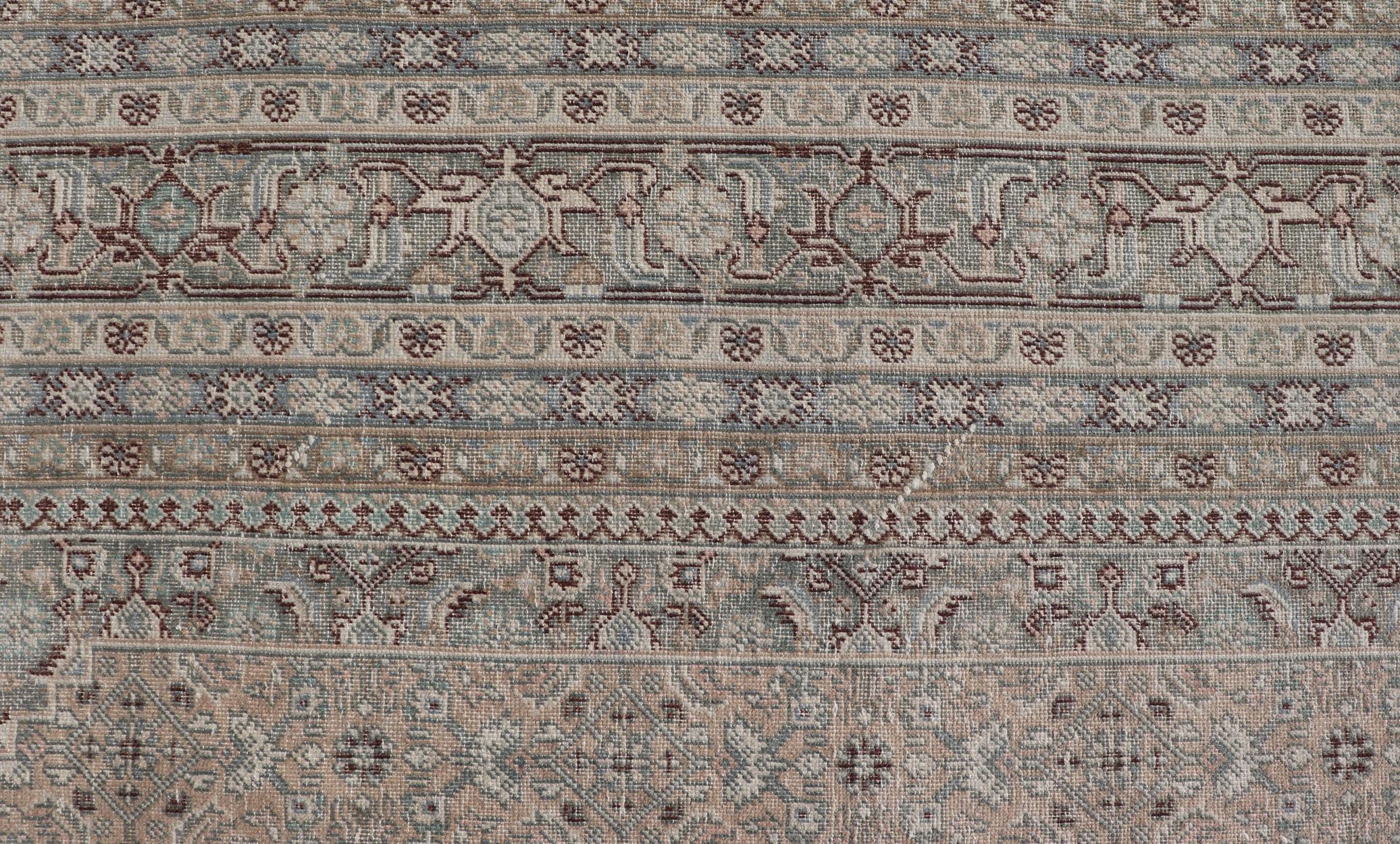Antique Persian Tabriz Rug with All-Over Design Keivan Woven Arts Collection  For Sale 6