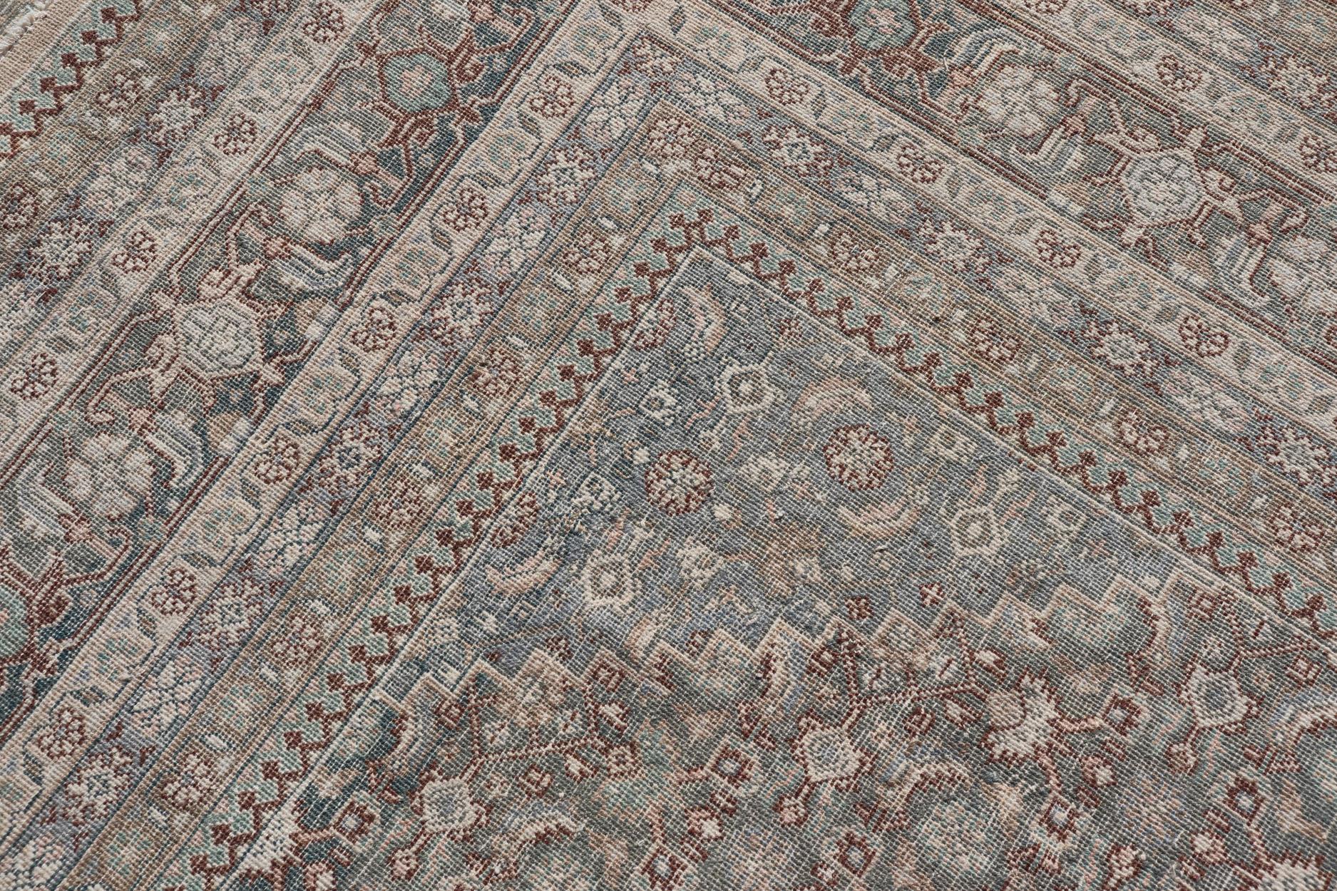 Antique Persian Tabriz Rug with All-Over Design Keivan Woven Arts Collection  For Sale 1