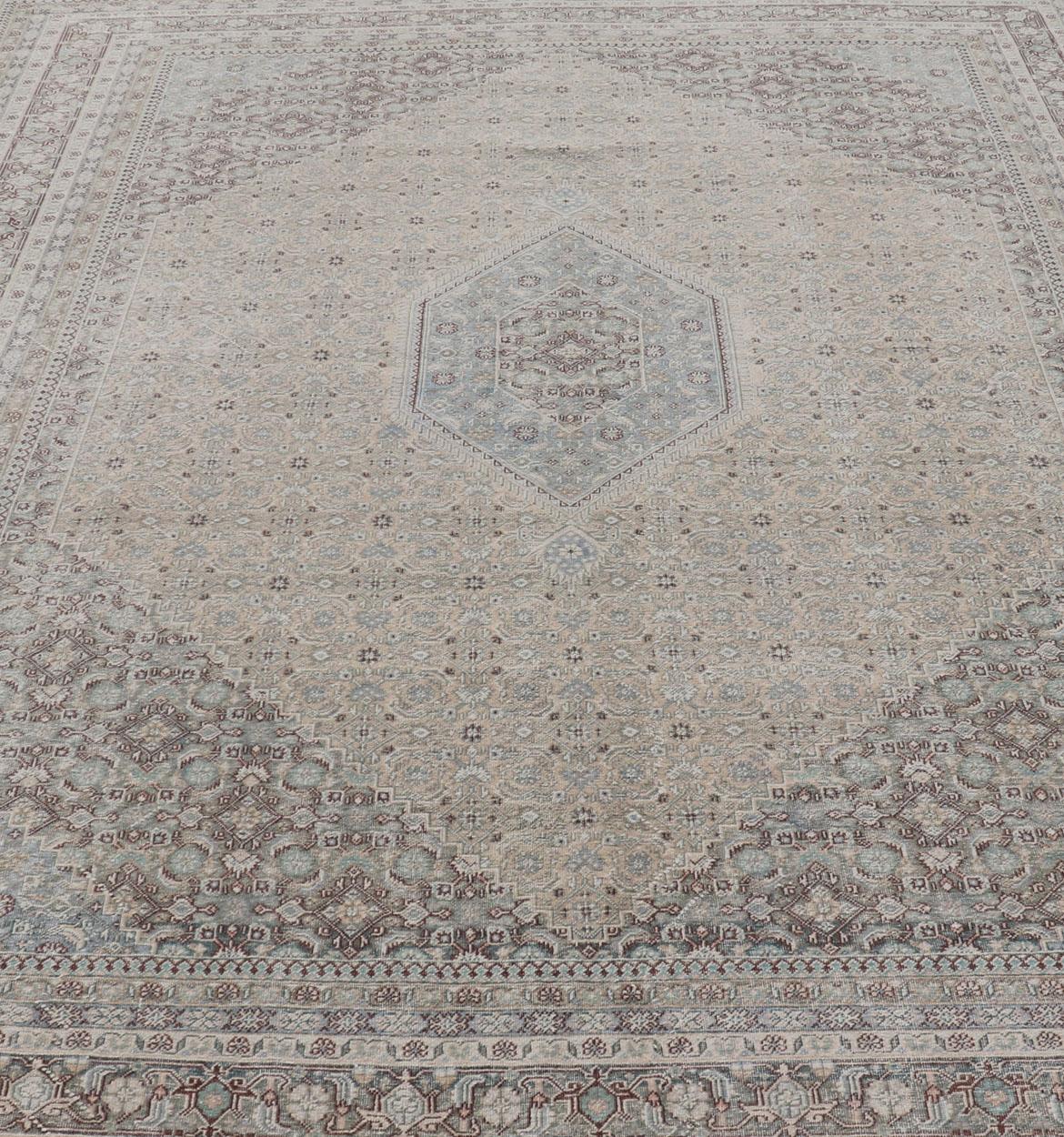 Antique Persian Tabriz Rug with All-Over Design Keivan Woven Arts Collection  For Sale 3