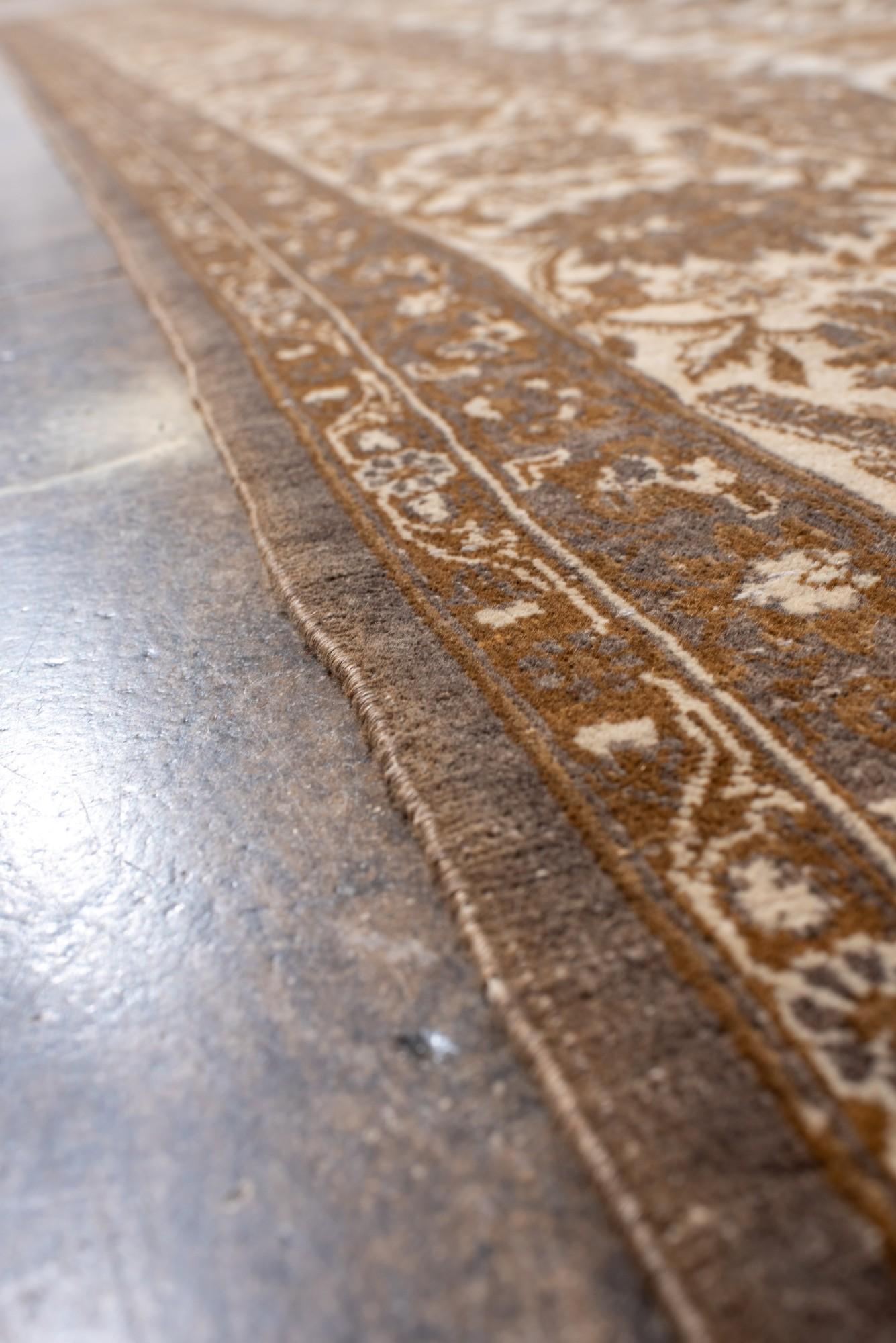 Alfombra persa antigua de Tabriz con diseño integral Lana en venta