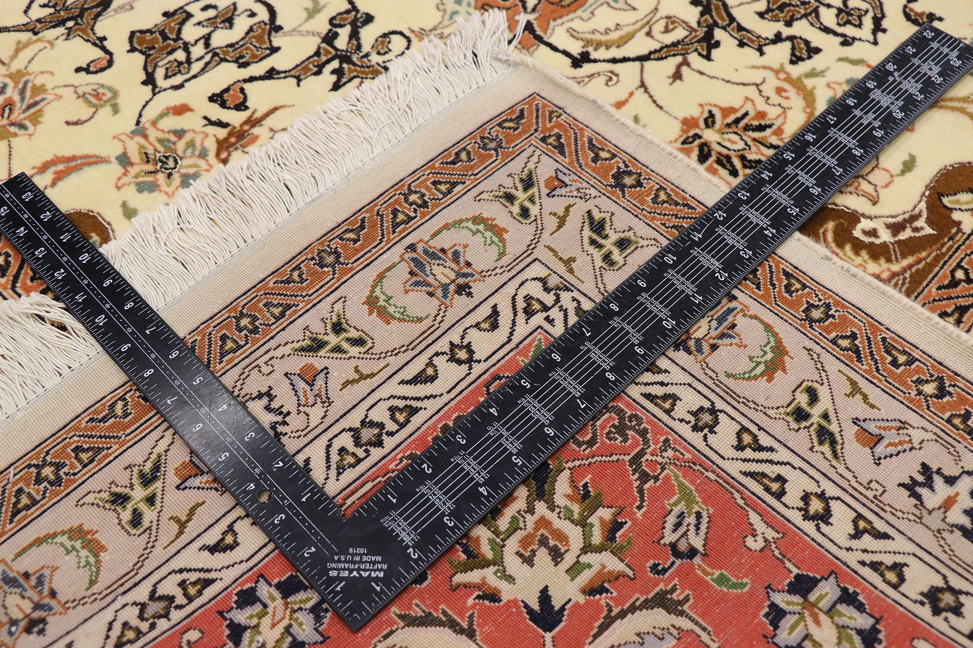 20th Century Antique Persian Tabriz Rug with Arabesque Art Nouveau Style For Sale