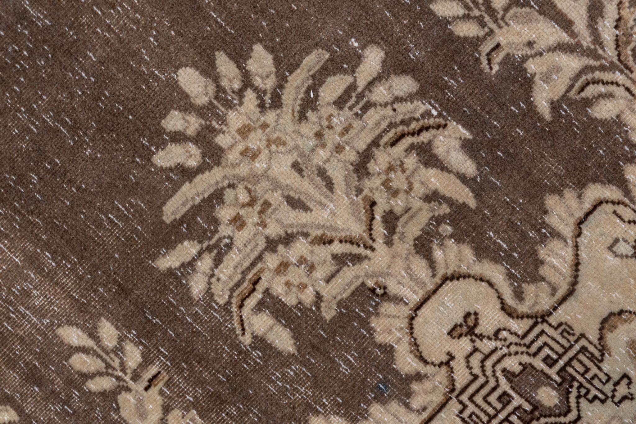 XX secolo Antico tappeto persiano Tabriz di forma circolare in vendita