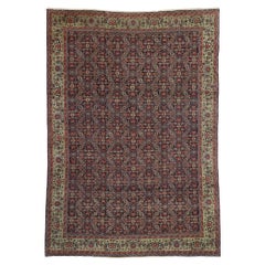 Antique Persian Tabriz Rug with Classic Herati Design