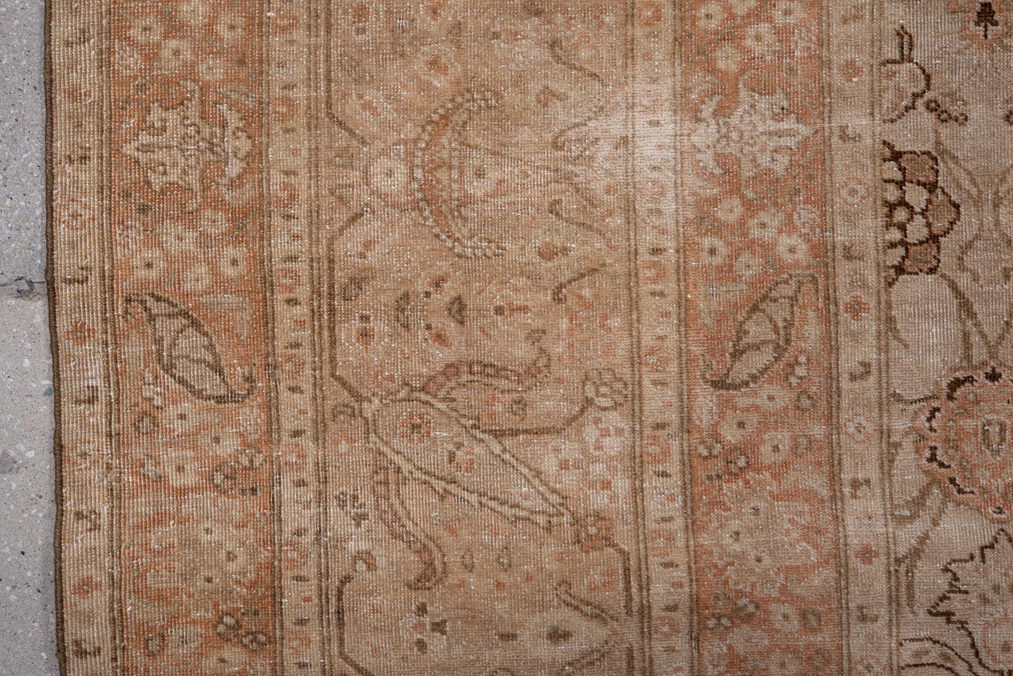 Wool Antique Persian Tabriz Rug with Detailed Floral Design For Sale