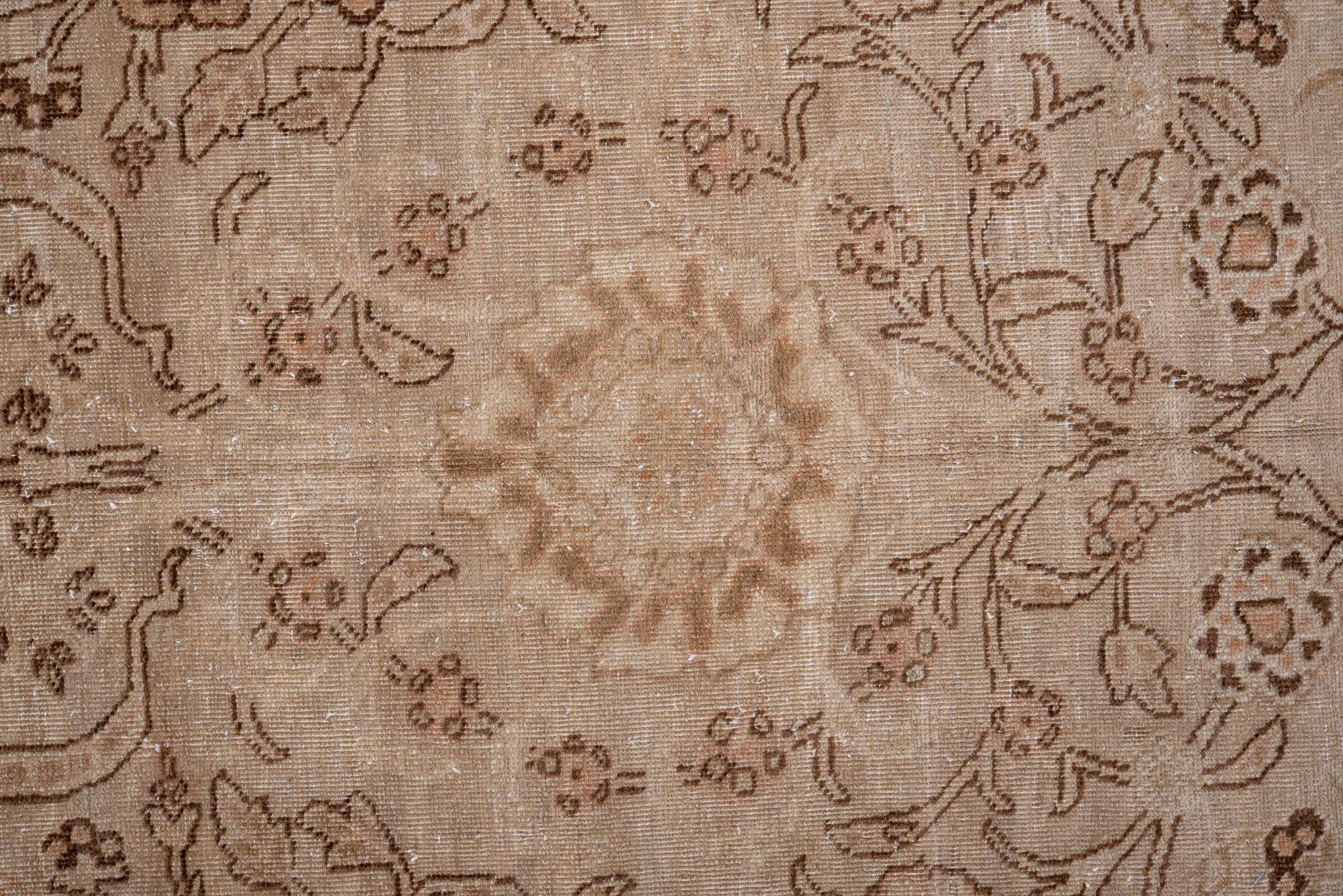 Antique Persian Tabriz Rug with Detailed Floral Design For Sale 1