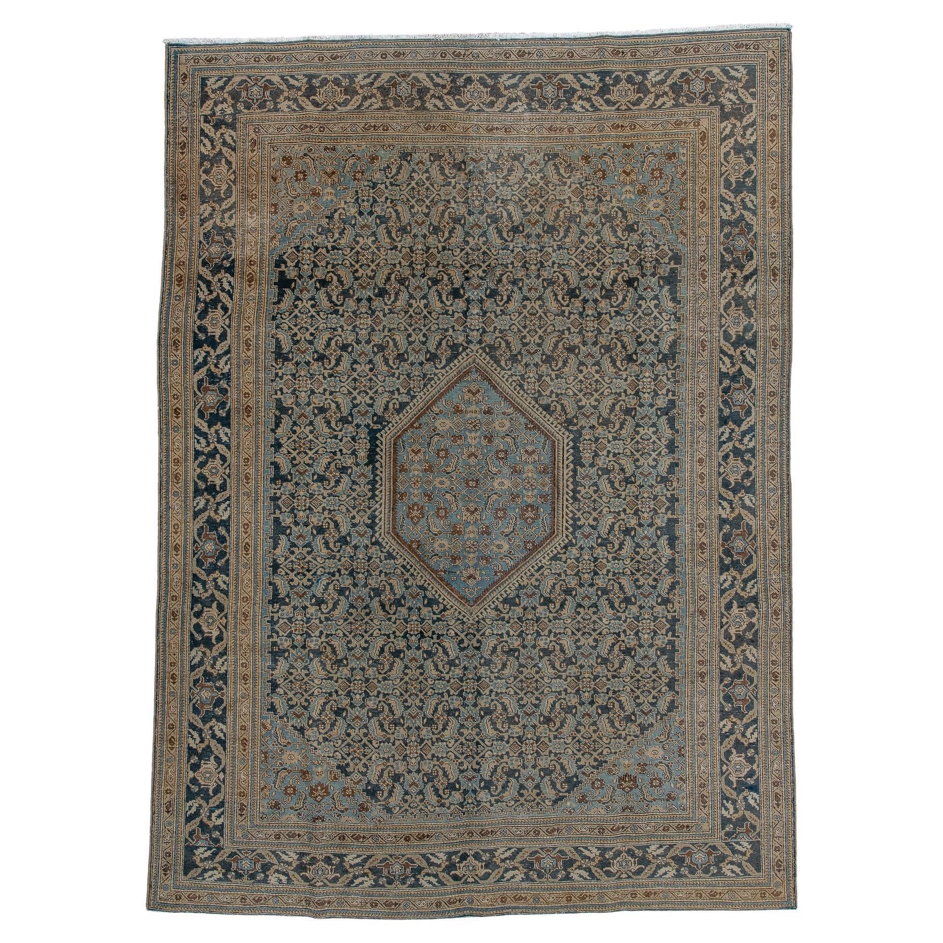 Antique Persian Tabriz Rug with Elaborate Floral Patterns