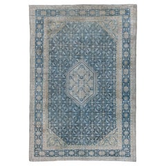 Antique Persian Tabriz Rug with Elegant Floral Design in Subtle, Soft Colors