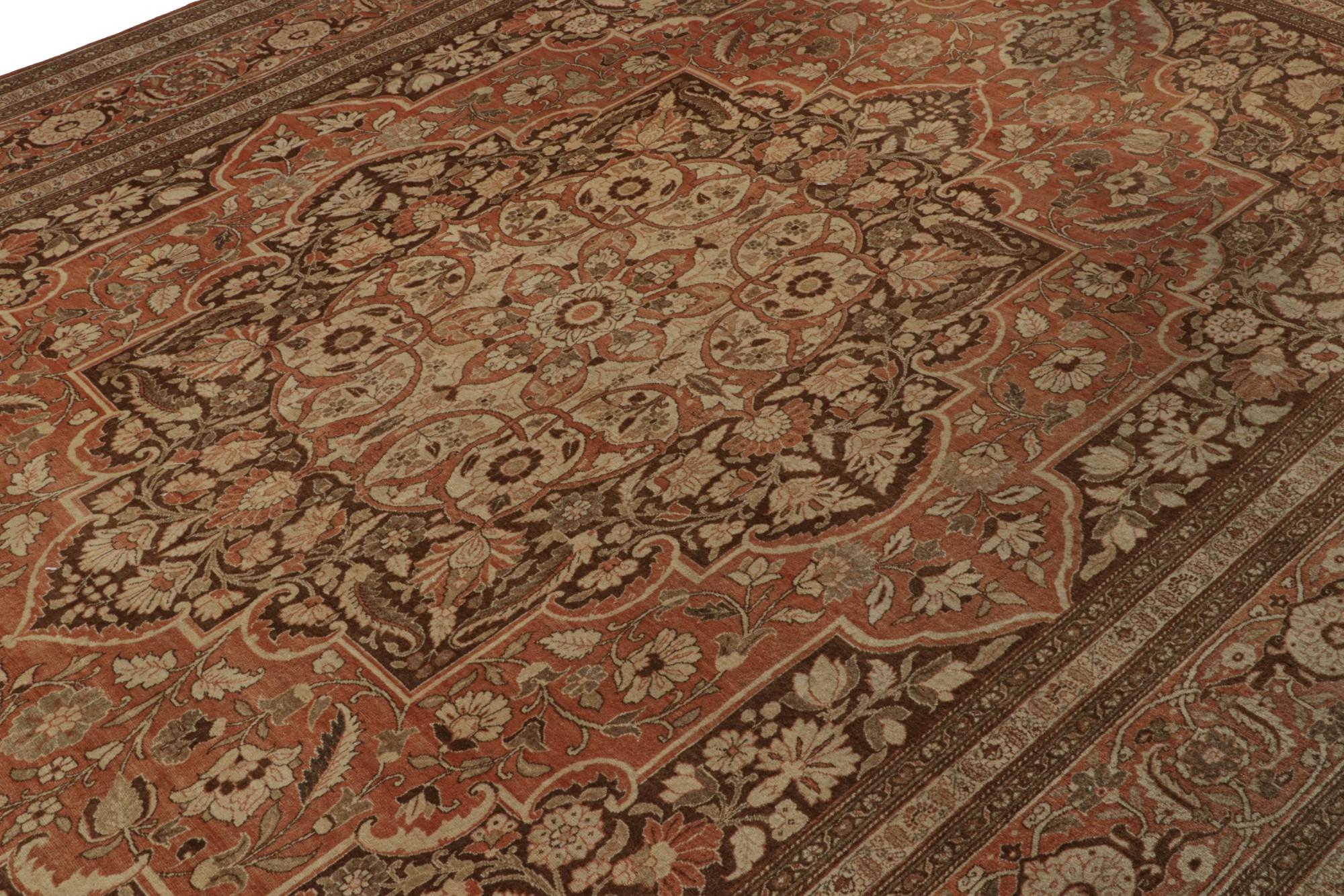 Antique Persian Tabriz Rug, with Floral Patterns, from Rug & Kilim In Good Condition For Sale In Long Island City, NY