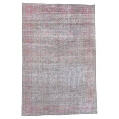 Antique Persian Tabriz Rug with Floral Patterns in Soft, Subtle Colors