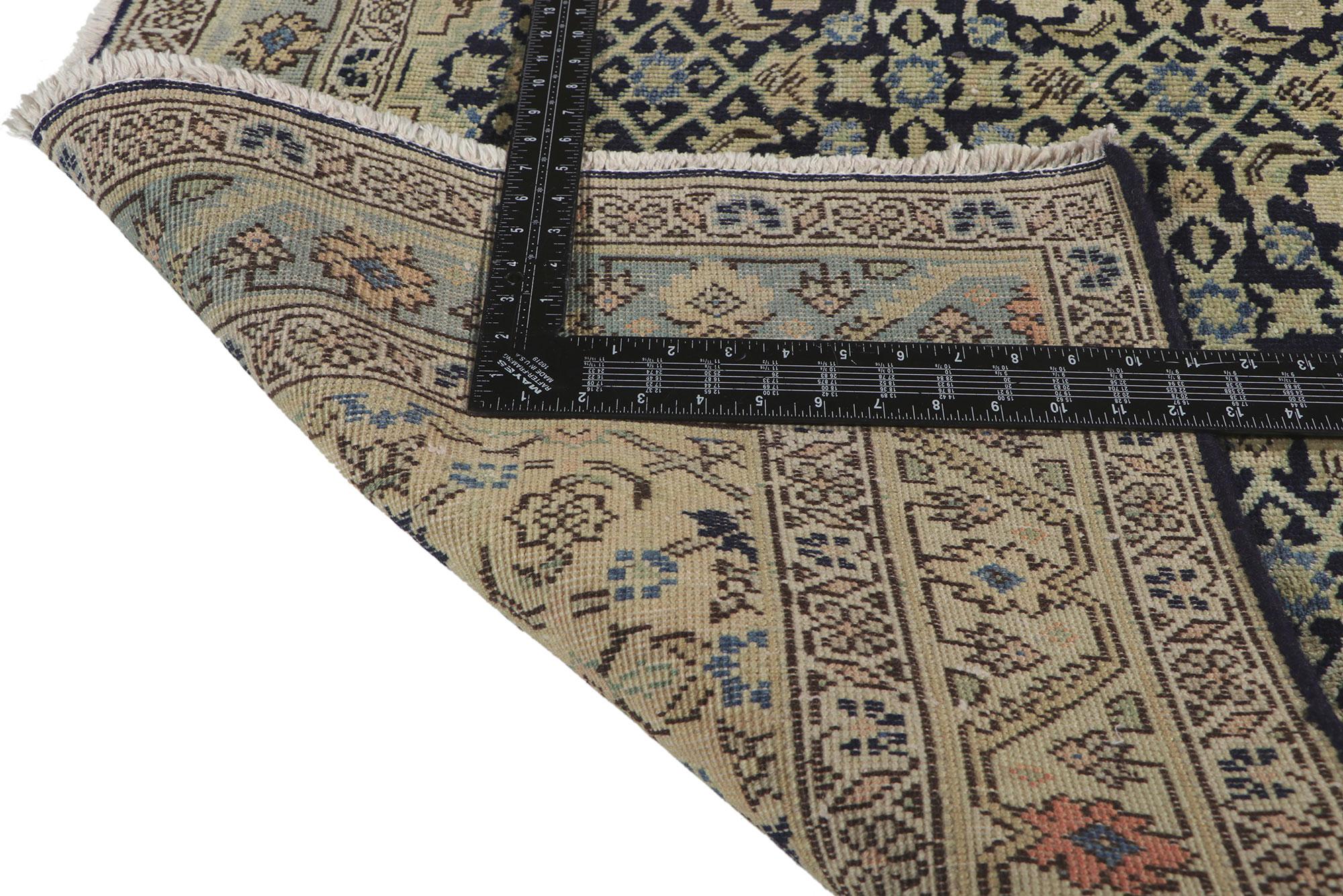 20th Century Antique Persian Tabriz Rug with Herati Design For Sale