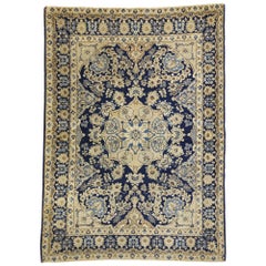 Antique Persian Tabriz Rug with Hollywood Regency Style