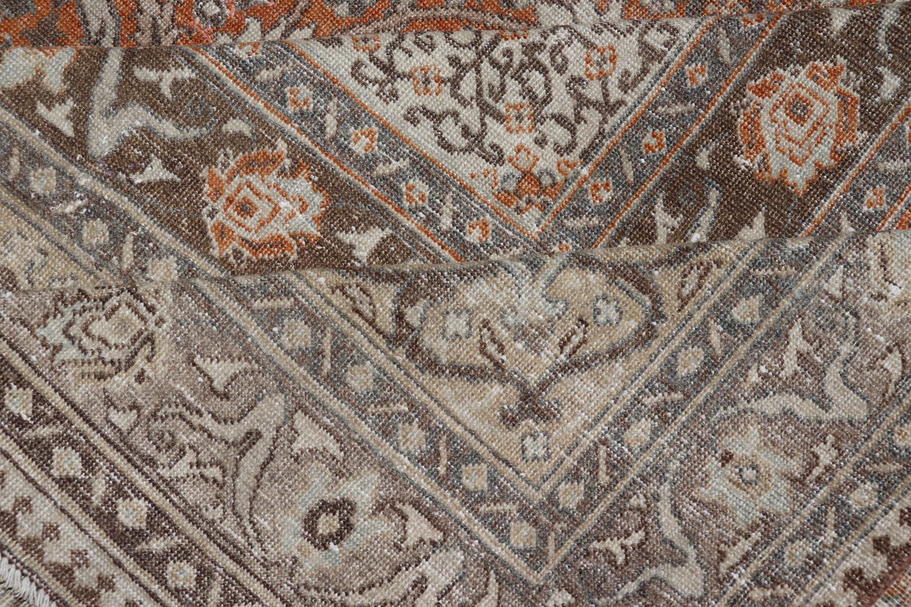 Lana Antico tappeto persiano Tabriz con intricato disegno Herati 12'6 x 20'4 in vendita