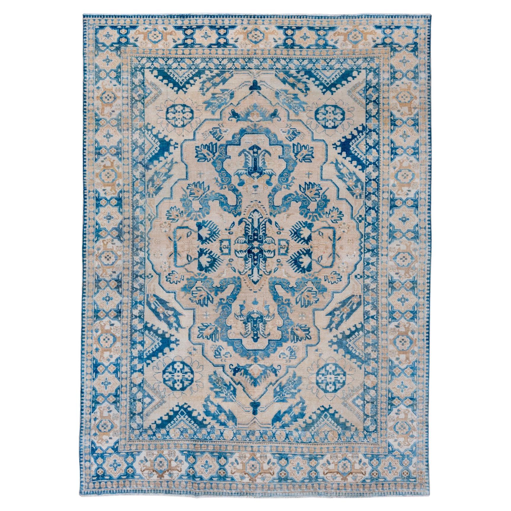 Antique Persian Tabriz Rug with Intricate Floral Design
