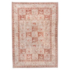 Antique Persian Tabriz Rug with Subtle Floral Motif in Earthy Tones