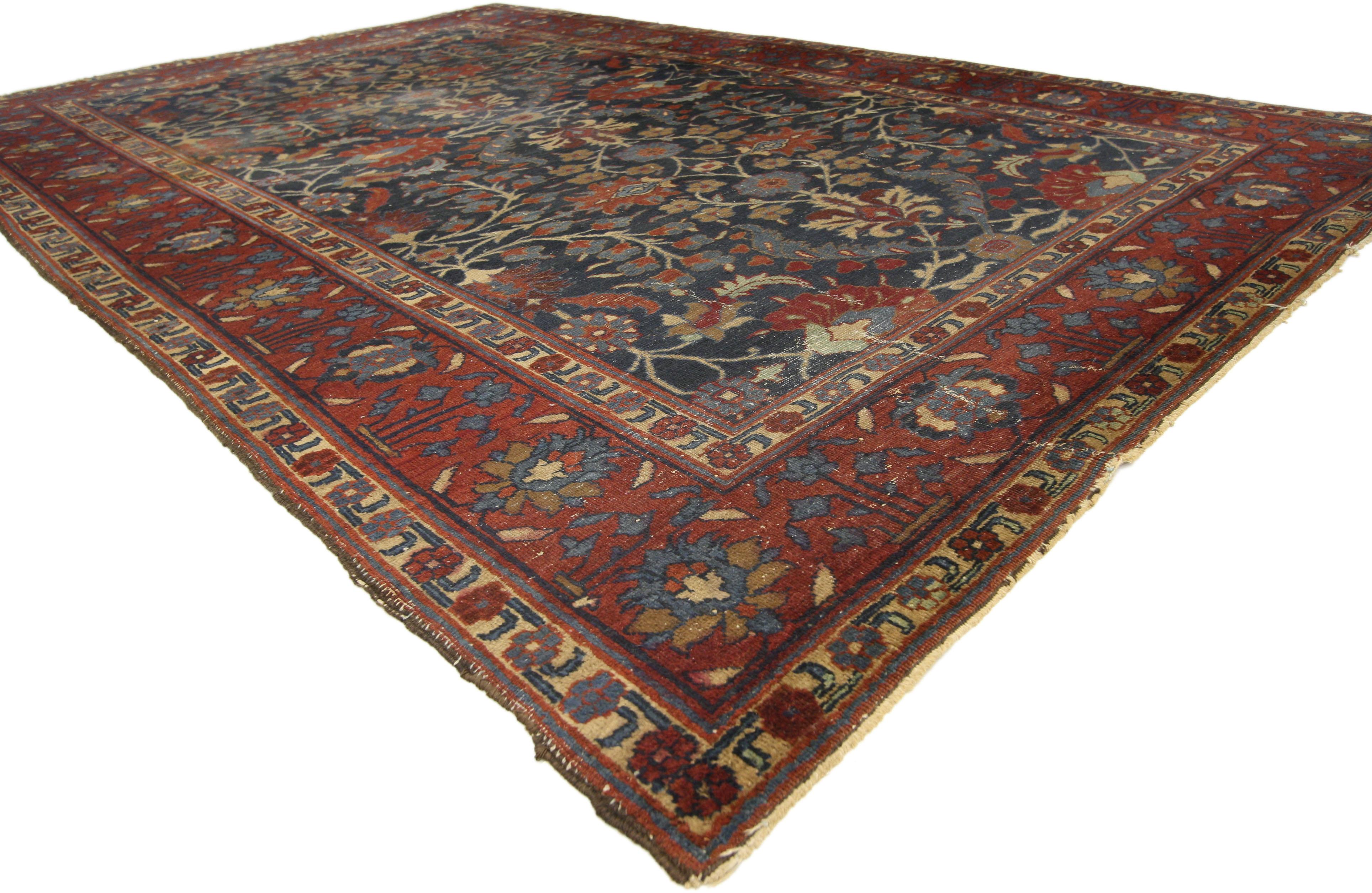 77170 Antique-Worn Persian Tabriz Rug, 05'11 x 09'03.
Introducing the epitome of elegance and grace, behold the hand-knotted wool antique Persian Tabriz! This magnificent masterpiece boasts a traditional style that will leave you in awe. Picture a