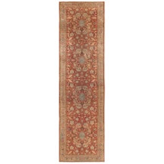Antique Persian Tabriz Runner Rug. Size: 3 ft 8 in x 12 ft 9 in
