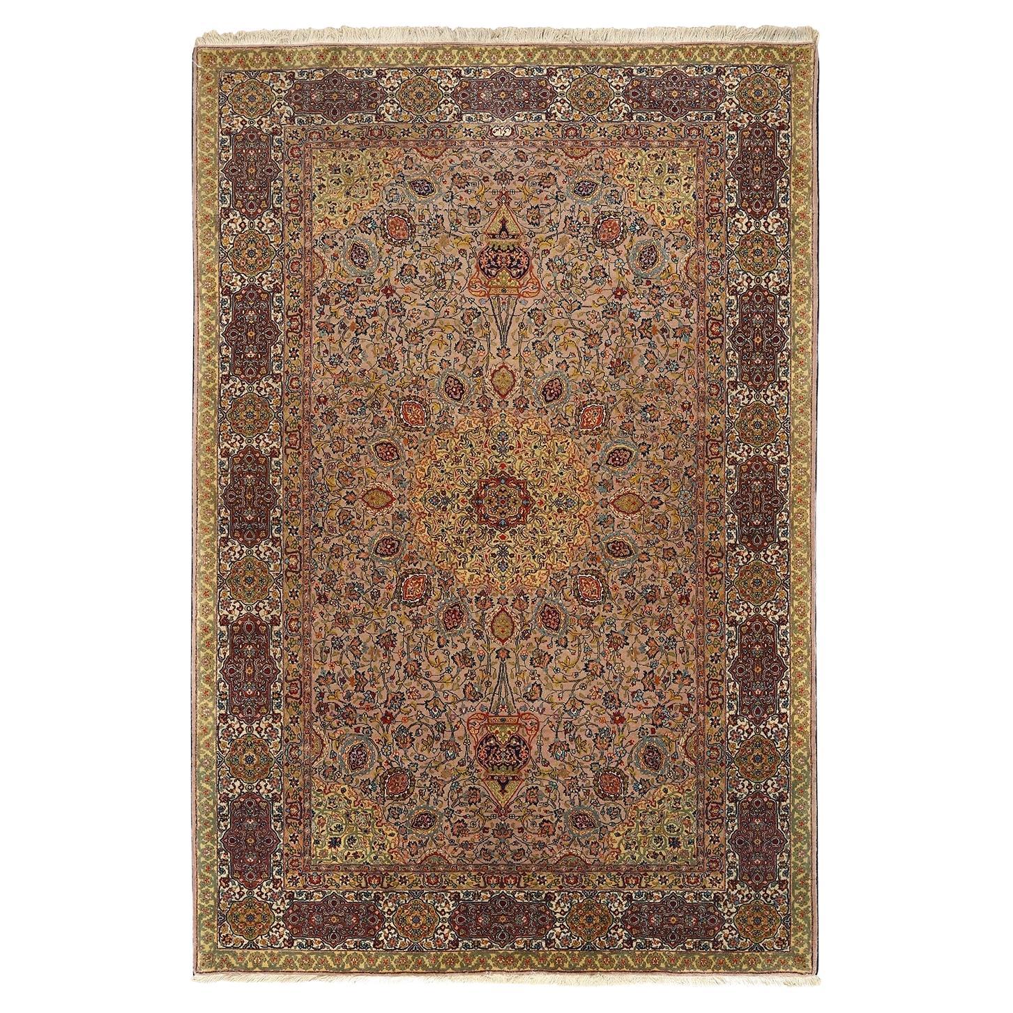 Tappeto antico Persiano Tabriz Saremi - Dimensioni: 7'3x4'10 in vendita