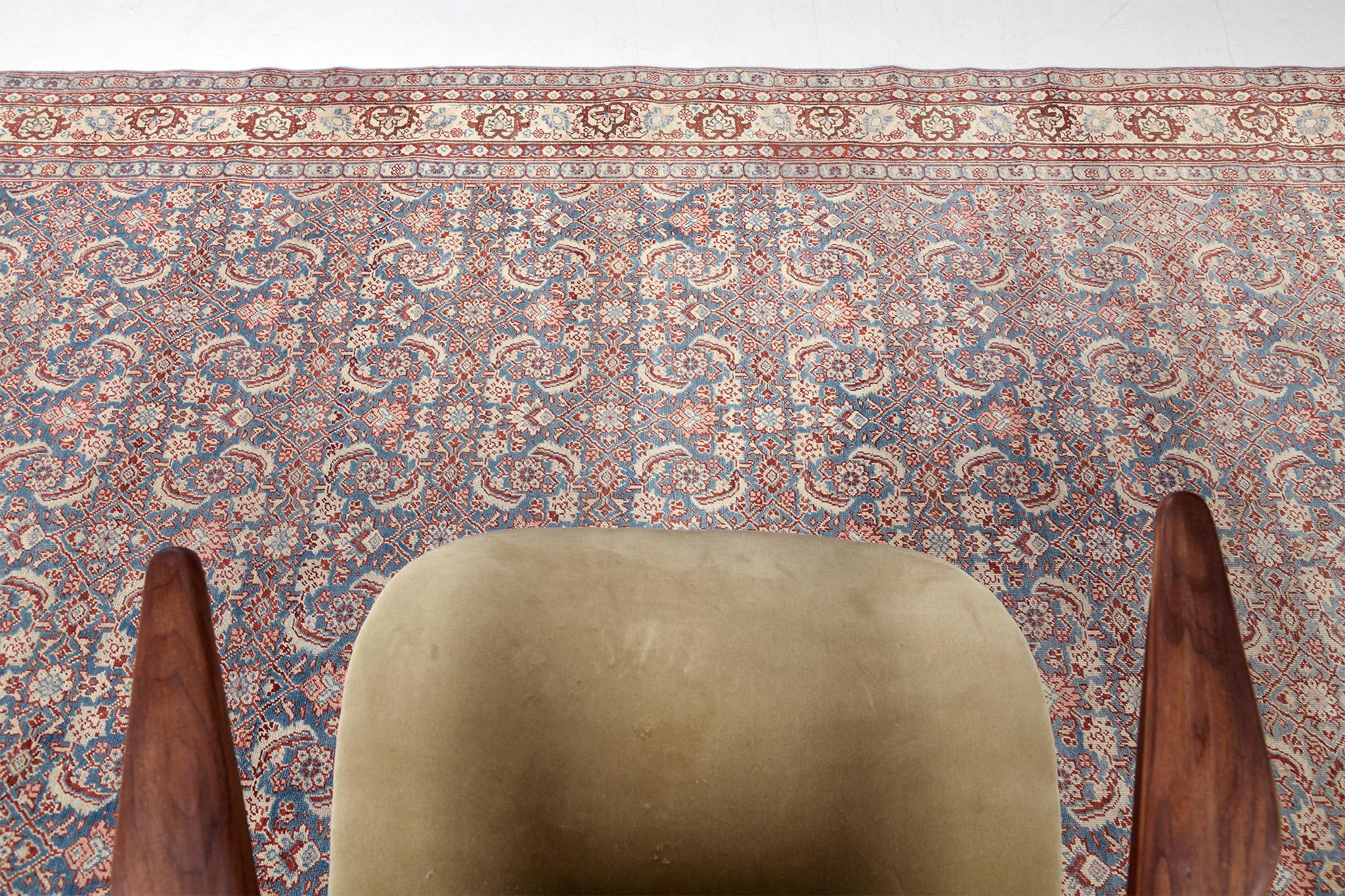 Early 20th Century Antique Persian Tabriz Senehbar For Sale