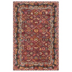 Antique Persian Tabriz Sickle Leaf Rug. Size: 7 ft 3 in x 10 ft 9 in