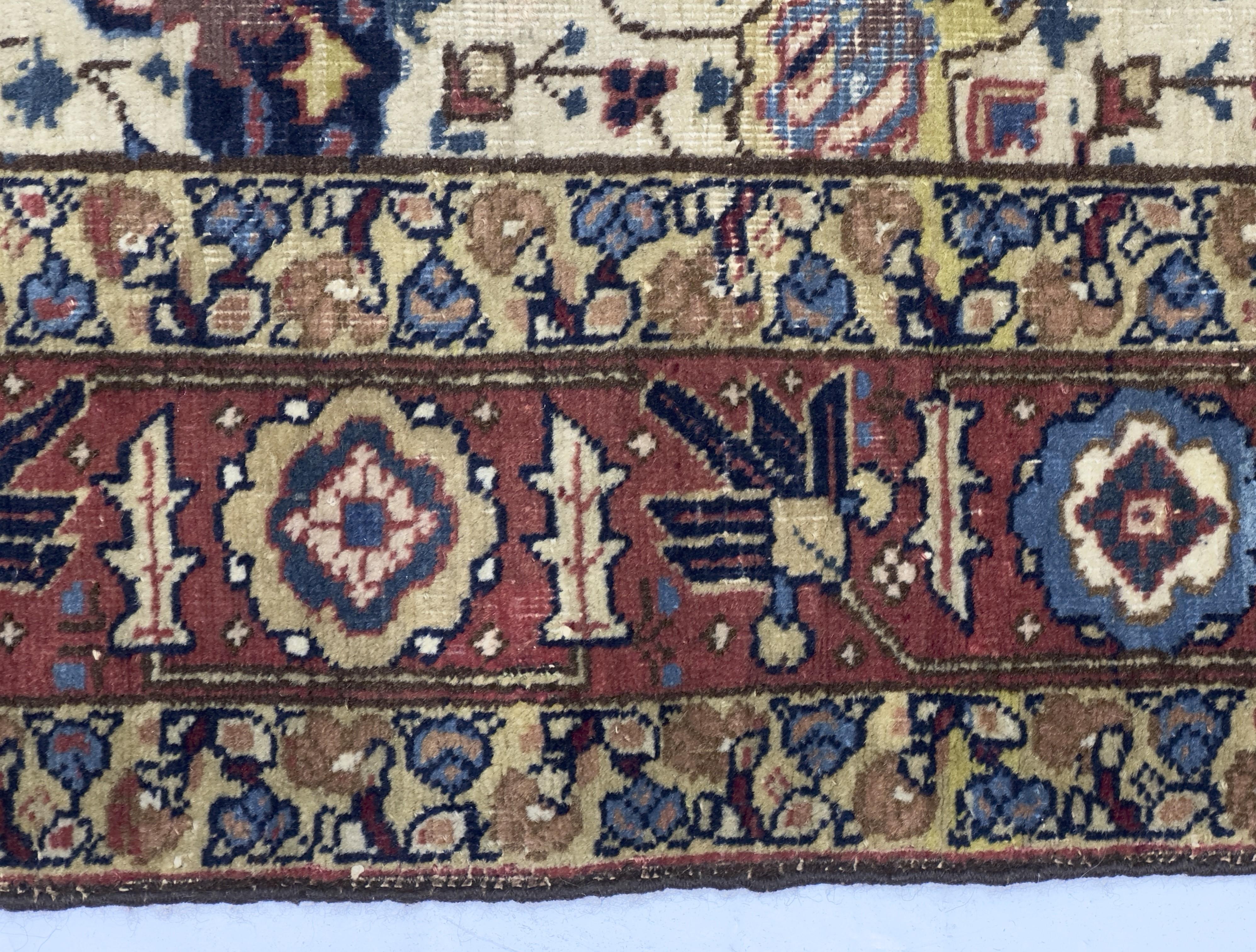 Antique Persian Tabriz Signed Rug 4'4