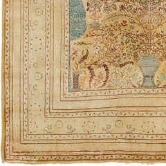 Late 19th Century Persian Tabriz Silk Carpet