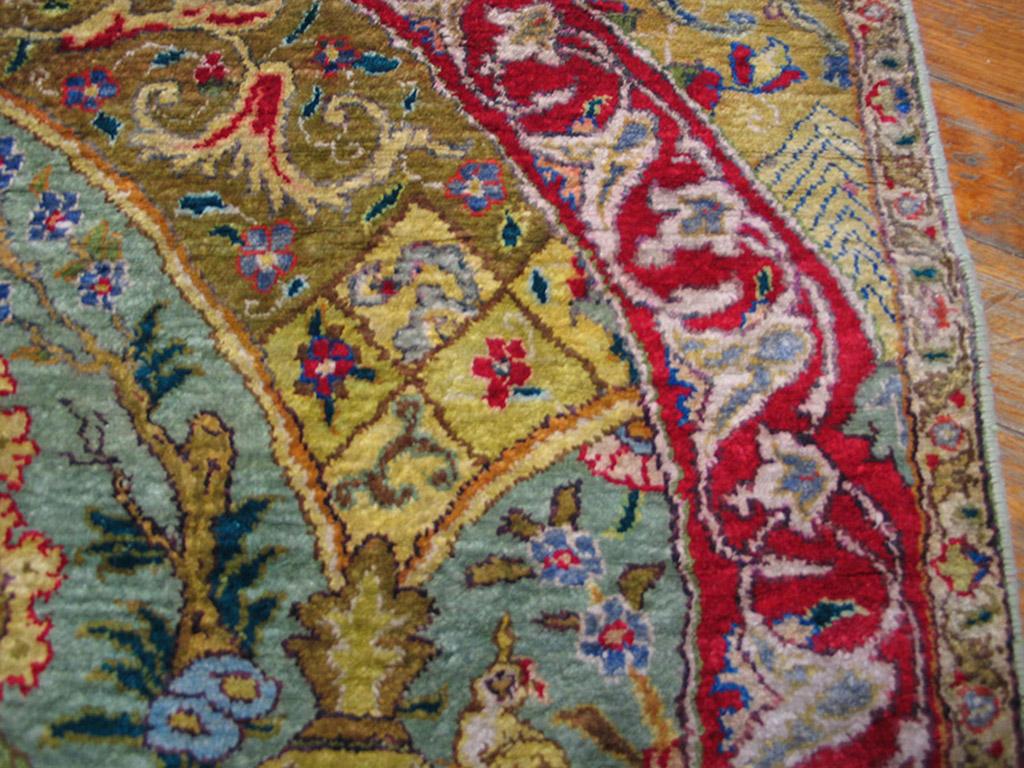 Early 20th Century Antique Persian Tabriz Silk Rug 2' 5