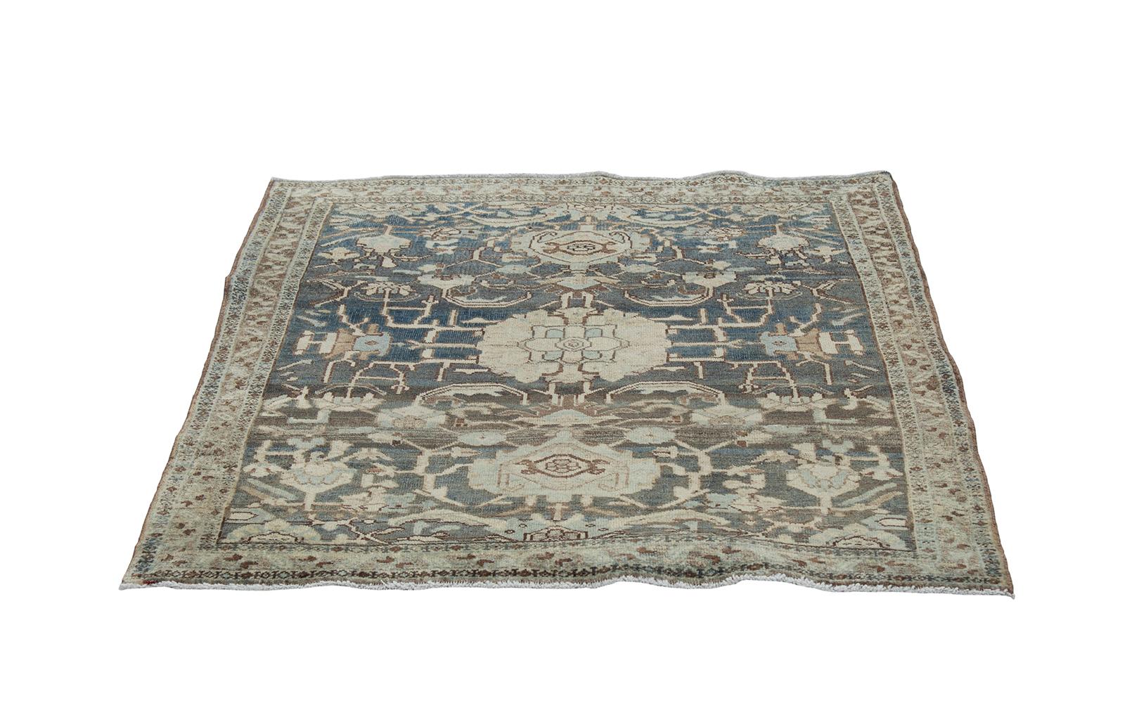 Antique Persian Tabriz Wool Rug In Good Condition For Sale In New York, NY