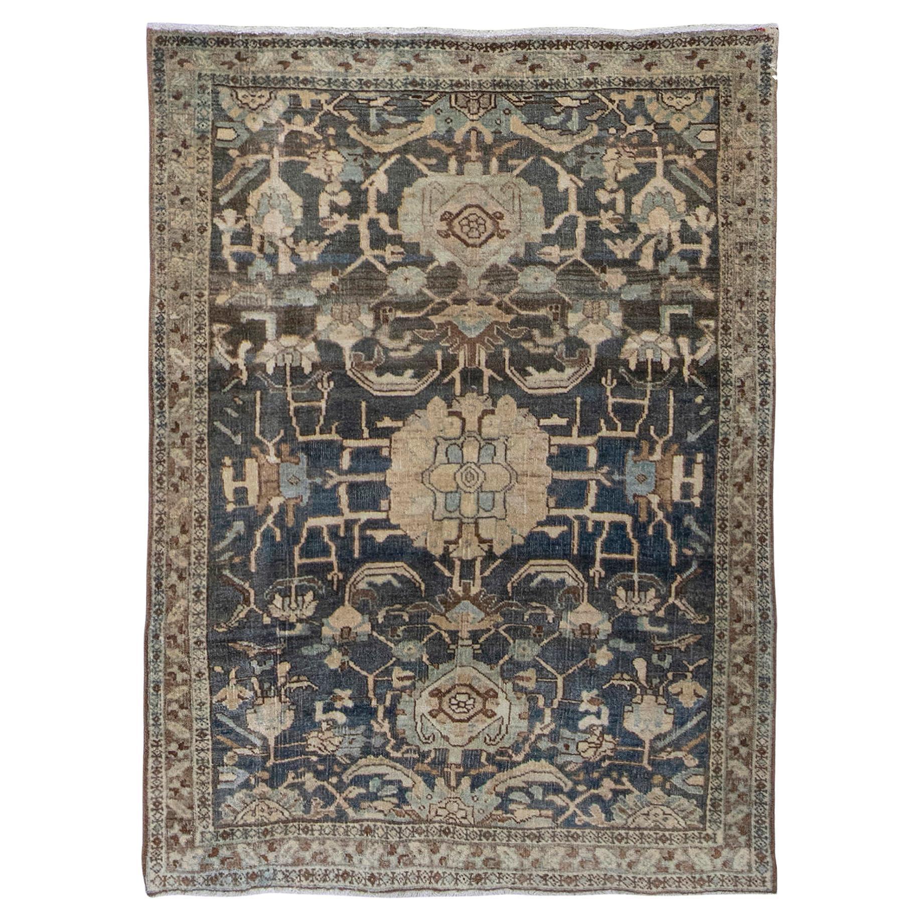 Antique Persian Tabriz Wool Rug For Sale